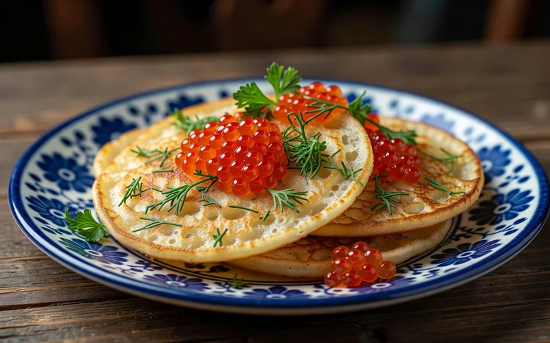 Bortsch traditionnel russe servi avec de la smetana et du pain de seigle